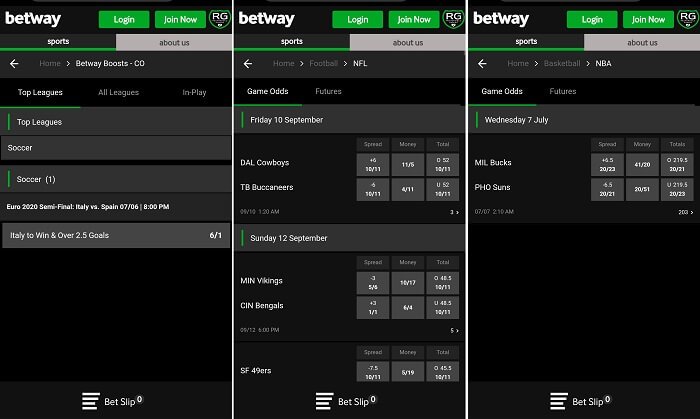 betway CO mobile app