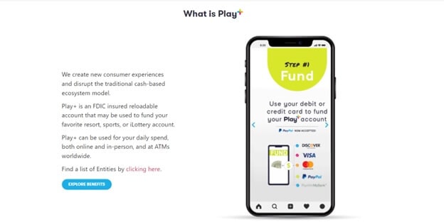 Play+ prepaid gambling cards