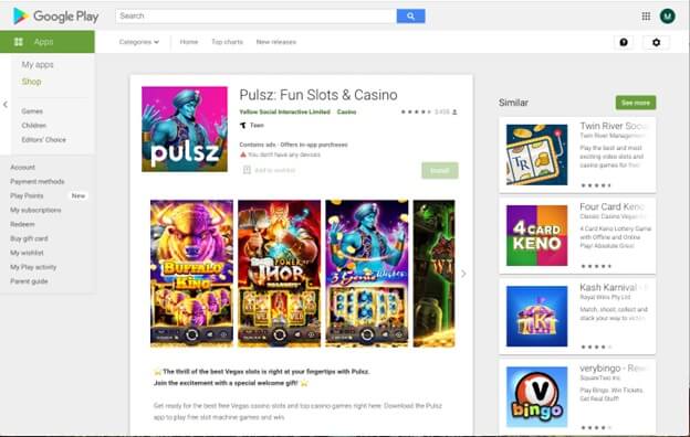 Pulsz Android Casino App