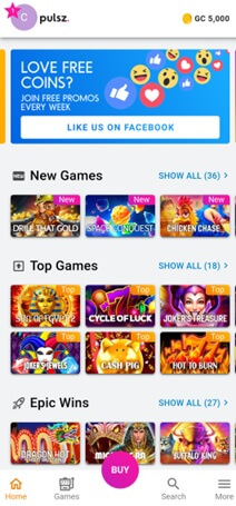 Pulsz Casino App Games