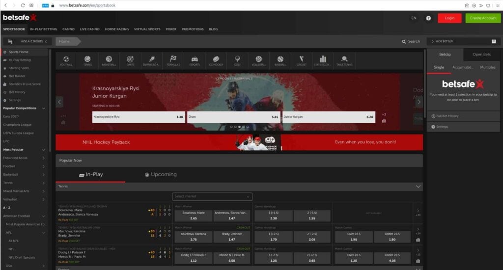 Betsafe online sportsbook