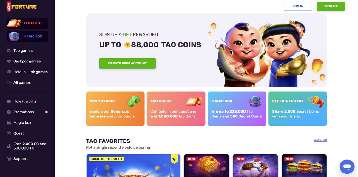 Tao Fortune Homepage